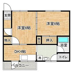 第2光洋ビル 2DKの間取図画像
