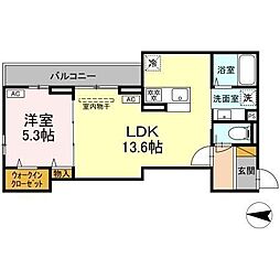 D-SOLACE幕張本郷1丁目 3階1LDKの間取り