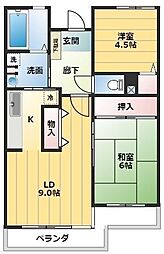emラフォーレ実籾 2LDKの間取図画像