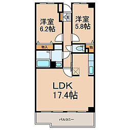 グランシャリオ 2LDKの間取図画像
