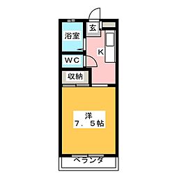 メゾンステラ 1Kの間取図画像