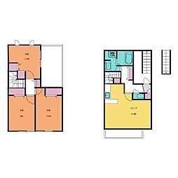 フローラ 2階3LDKの間取り