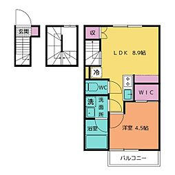 Lazo salto KOIWA 3階1LDKの間取り
