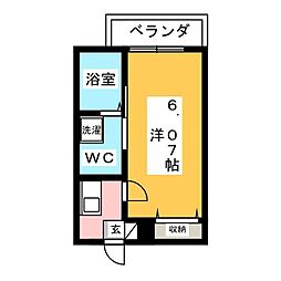 セレソコイワ 1Kの間取図画像