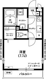 リブリ・宮 1Kの間取図画像