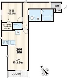 エルメゾン武蔵野2 2階