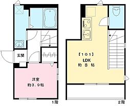 BelleFlatsハツダイ 1LDKの間取図画像
