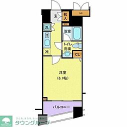 西武池袋線 練馬駅 徒歩6分の賃貸アパート 12階1Kの間取り