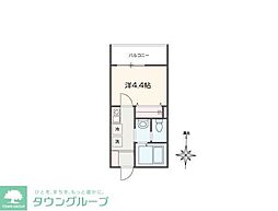 JR武蔵野線 新秋津駅 徒歩8分の賃貸アパート 2階1Kの間取り