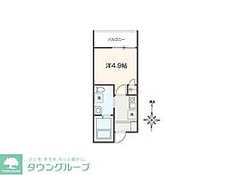 JR武蔵野線 新秋津駅 徒歩8分の賃貸アパート 3階1Kの間取り
