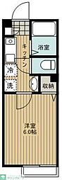 西武池袋線 清瀬駅 徒歩4分の賃貸アパート 2階1Kの間取り