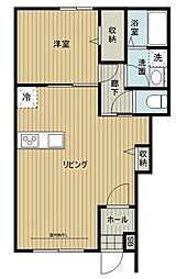 サニーコート 1LDKの間取図画像