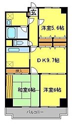 ピア・グランデ弐番館 3DKの間取図画像