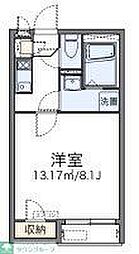 レオネクスト絆 1Kの間取図画像