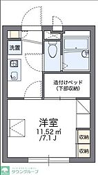 レオパレスα 1Kの間取図画像