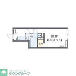 アルクアニュースデイ ワンルームの間取図画像