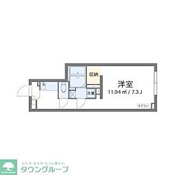 アルクアニュースデイ ワンルームの間取図画像