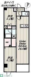 ロイジェント豊島園 2LDKの間取図画像