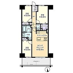 プレミア掛尾 3LDKの間取図画像
