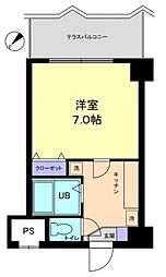 信開グラビス高岡 1Kの間取図画像