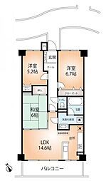 信開ガーデンコート高岡壱番館 3LDKの間取図画像