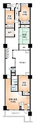 アパガーデンハイツ富山駅前東館 4SLDKの間取図画像