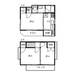 和田2346貸家 3Kの間取り