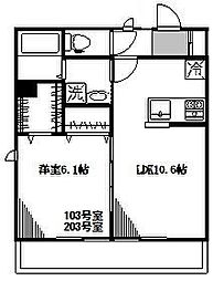 カーサムサシノ 2階