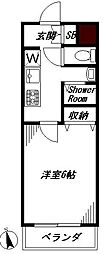 ガーデンハウス東高円寺 1Kの間取図画像