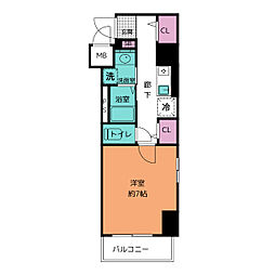 Claire Fontaine 西船橋 2階1Kの間取り