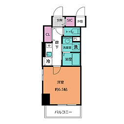 Claire Fontaine 西船橋 5階1Kの間取り