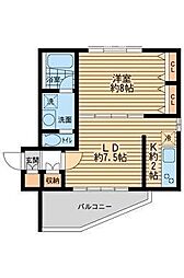 S-FORT西船橋 1LDKの間取図画像