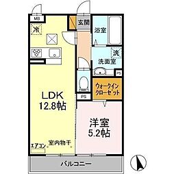 スマイリア西船 1LDKの間取図画像