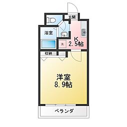 ジョディグランデ西船橋 1Kの間取図画像