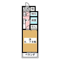 リッツコート西船橋 1Kの間取図画像