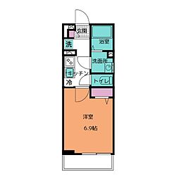 リブリ・ル・シェノン 1Kの間取図画像