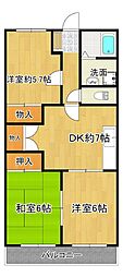 オステンハイム 3DKの間取図画像