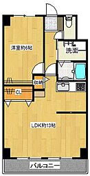 サンエイトONO 1LDKの間取図画像