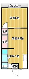 王喜ファロス 2Kの間取図画像