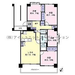 都営新宿線 東大島駅 徒歩11分 4LDKの間取り