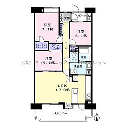 京成本線 実籾駅 徒歩24分 3LDKの間取り