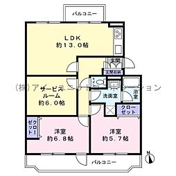 間取図画像 2SLDK