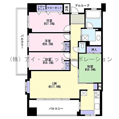 間取り グリーンプラテア習志野台壱番館 4階/-