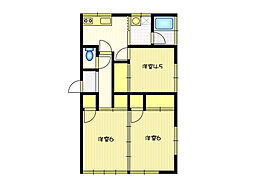 皆川戸建貸家 1階3DKの間取り