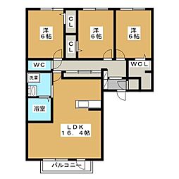 クロノス 3LDKの間取図画像