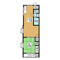 ハイムコスモス 1LDKの間取図画像