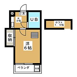 ジュネパレス新松戸第38 1Kの間取図画像
