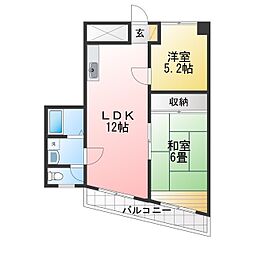 紀伊国屋マンション 2LDKの間取図画像