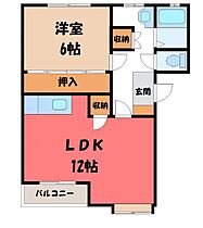 浪漫倶楽部 II  ｜ 栃木県宇都宮市御幸本町（賃貸アパート1LDK・2階・45.32㎡） その2