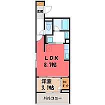 Presso-U  ｜ 栃木県宇都宮市東宿郷2丁目（賃貸アパート1LDK・2階・32.26㎡） その2